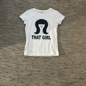 “That Girl” white baby tee